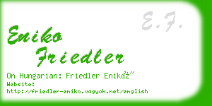 eniko friedler business card